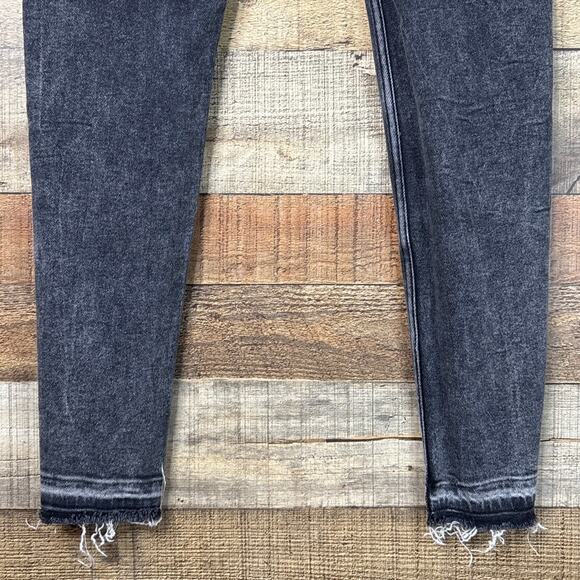 All Saints Mast Ankle Ty Jean Skinny Raw Hem Washed Black Size 29 - Picture 8 of 13
